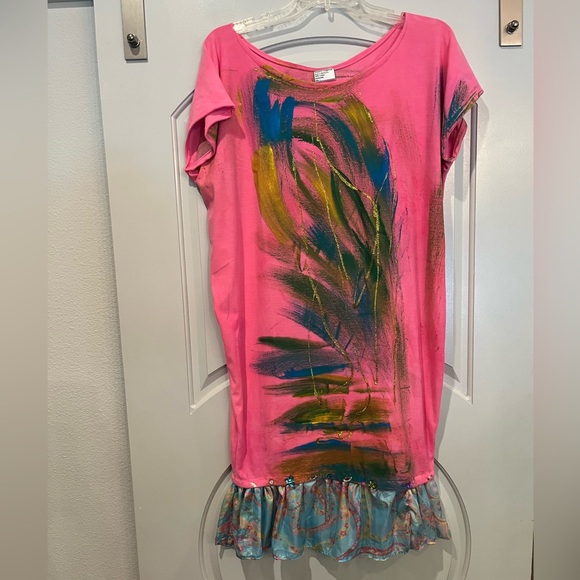 Vintage Tops - Vintage 80s/90s style beach/ pool cover up. GUC! So kitschy!